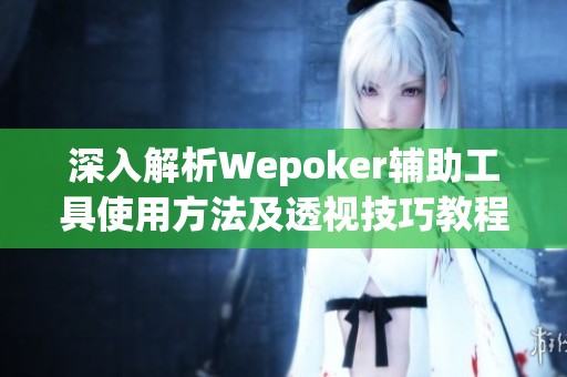 深入解析Wepoker辅助工具使用方法及透视技巧教程