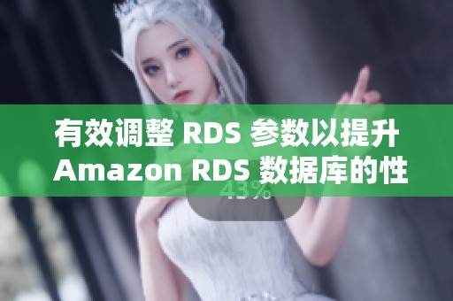 有效调整 RDS 参数以提升 Amazon RDS 数据库的性能指导