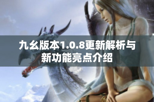 九幺版本1.0.8更新解析与新功能亮点介绍