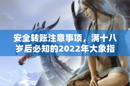 安全转账注意事项，满十八岁后必知的2022年大象指南