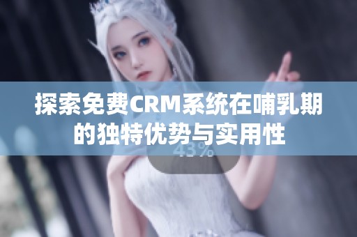 探索免费CRM系统在哺乳期的独特优势与实用性