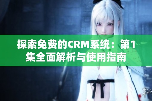 探索免费的CRM系统：第1集全面解析与使用指南