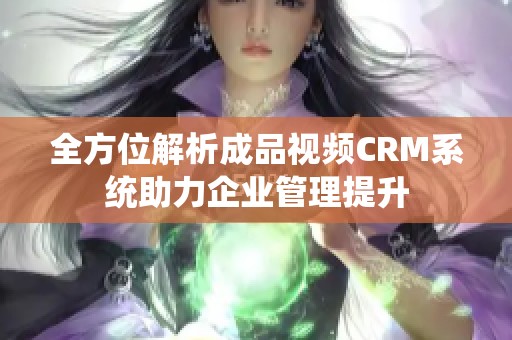 全方位解析成品视频CRM系统助力企业管理提升