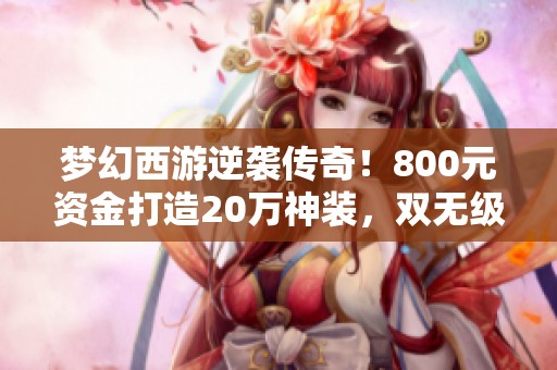 梦幻西游逆袭传奇！800元资金打造20万神装，双无级别鞋大爆发！