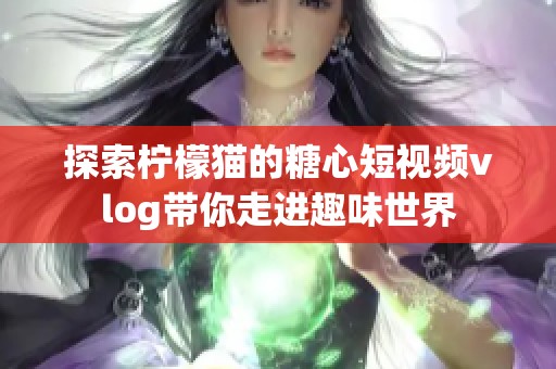 探索柠檬猫的糖心短视频vlog带你走进趣味世界