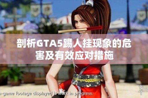 剖析GTA5踢人挂现象的危害及有效应对措施