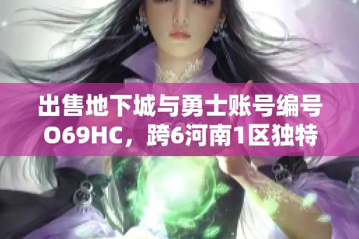 出售地下城与勇士账号编号O69HC，跨6河南1区独特珍品等你抢购