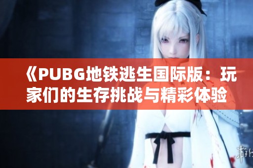 《PUBG地铁逃生国际版：玩家们的生存挑战与精彩体验》