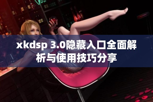 xkdsp 3.0隐藏入口全面解析与使用技巧分享