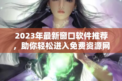 2023年最新窗口软件推荐，助你轻松进入免费资源网站