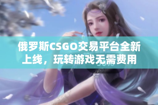 俄罗斯CSGO交易平台全新上线，玩转游戏无需费用