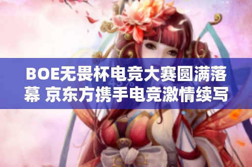 BOE无畏杯电竞大赛圆满落幕 京东方携手电竞激情续写新篇章