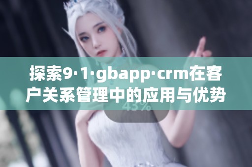 探索9·1·gbapp·crm在客户关系管理中的应用与优势