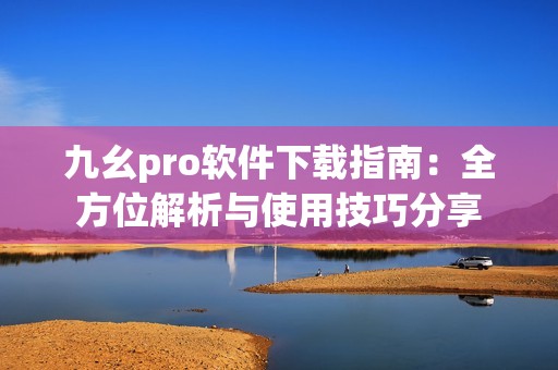 九幺pro软件下载指南：全方位解析与使用技巧分享