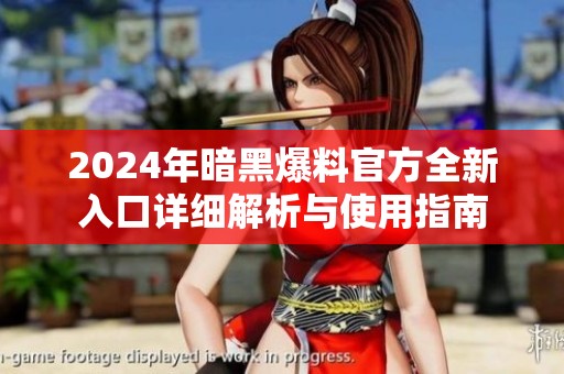2024年暗黑爆料官方全新入口详细解析与使用指南