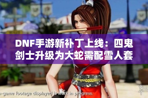 DNF手游新补丁上线：四鬼剑士升级为大蛇需配雪人套