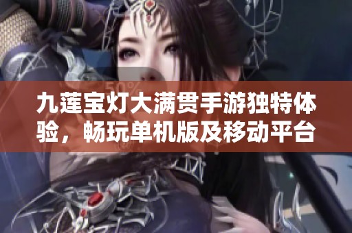九莲宝灯大满贯手游独特体验，畅玩单机版及移动平台选项
