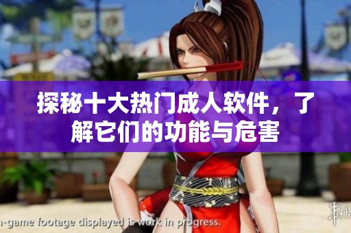 探秘十大热门成人软件，了解它们的功能与危害