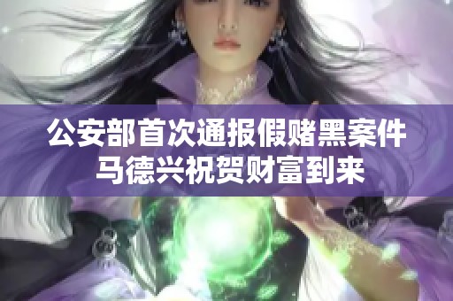 公安部首次通报假赌黑案件 马德兴祝贺财富到来