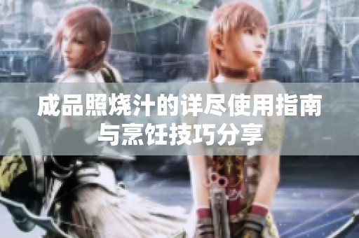 成品照烧汁的详尽使用指南与烹饪技巧分享