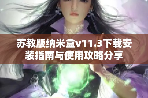 苏教版纳米盒v11.3下载安装指南与使用攻略分享