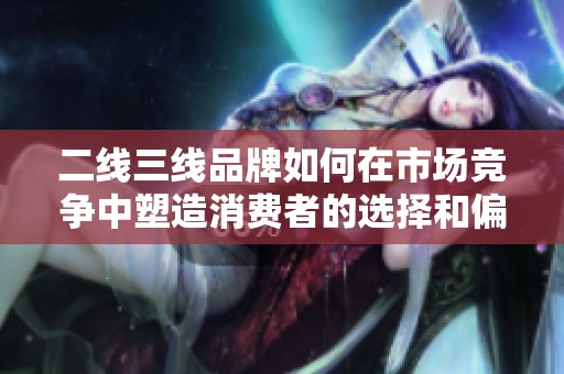 二线三线品牌如何在市场竞争中塑造消费者的选择和偏好