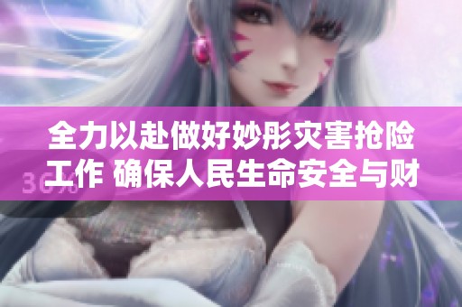 全力以赴做好妙彤灾害抢险工作 确保人民生命安全与财产保障