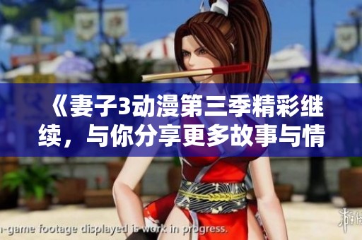 《妻子3动漫第三季精彩继续，与你分享更多故事与情感》