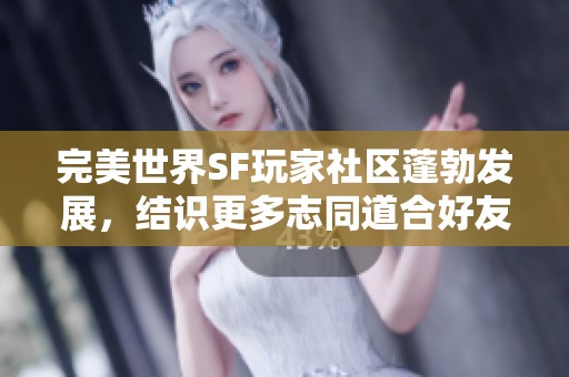 完美世界SF玩家社区蓬勃发展，结识更多志同道合好友