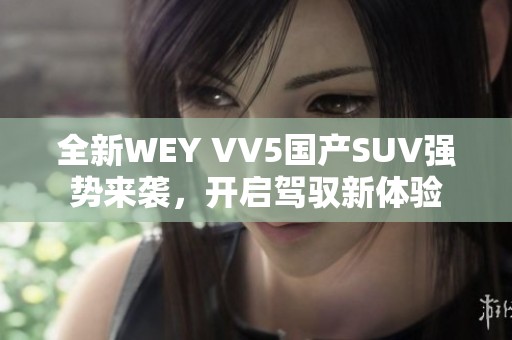 全新WEY VV5国产SUV强势来袭，开启驾驭新体验