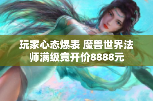 玩家心态爆表 魔兽世界法师满级竟开价8888元