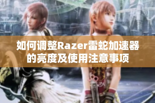 如何调整Razer雷蛇加速器的亮度及使用注意事项