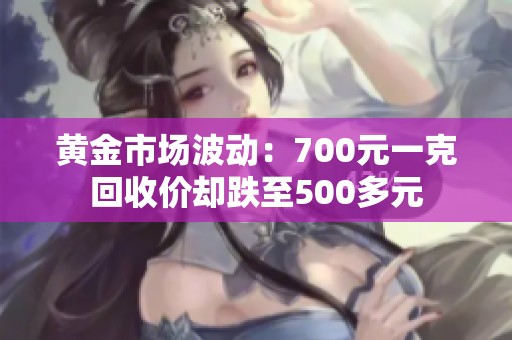 黄金市场波动：700元一克回收价却跌至500多元