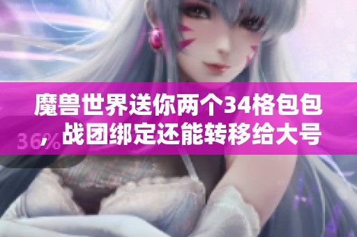 魔兽世界送你两个34格包包，战团绑定还能转移给大号