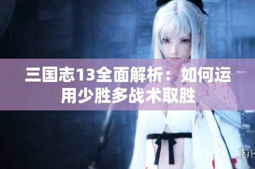 三国志13全面解析：如何运用少胜多战术取胜