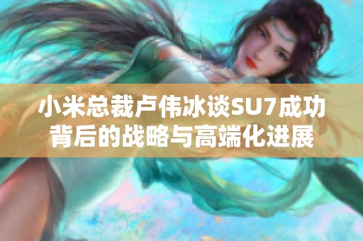 小米总裁卢伟冰谈SU7成功背后的战略与高端化进展