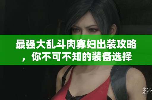 最强大乱斗肉寡妇出装攻略，你不可不知的装备选择