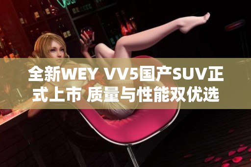 全新WEY VV5国产SUV正式上市 质量与性能双优选择