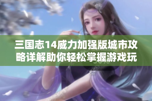 三国志14威力加强版城市攻略详解助你轻松掌握游戏玩法与策略技巧