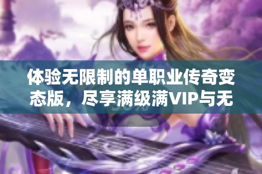 体验无限制的单职业传奇变态版，尽享满级满VIP与无限元宝的畅快游戏旅程