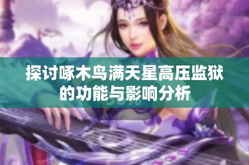 探讨啄木鸟满天星高压监狱的功能与影响分析