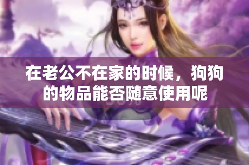 在老公不在家的时候，狗狗的物品能否随意使用呢