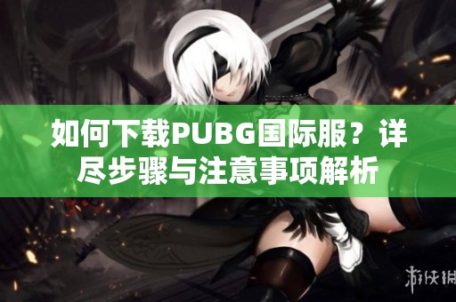 如何下载PUBG国际服？详尽步骤与注意事项解析