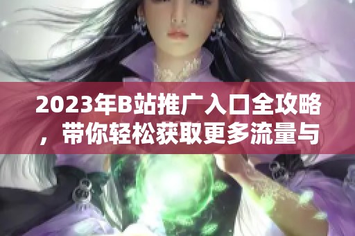 2023年B站推广入口全攻略，带你轻松获取更多流量与关注