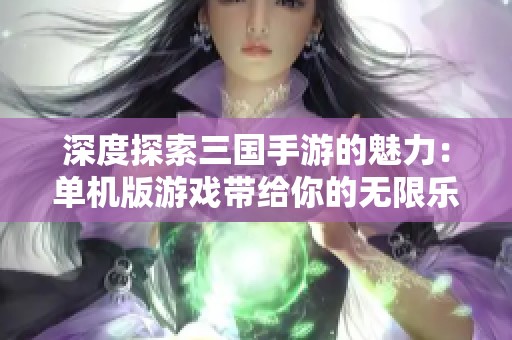 深度探索三国手游的魅力：单机版游戏带给你的无限乐趣与挑战