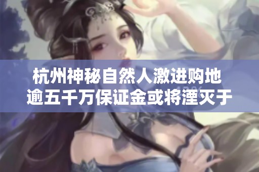 杭州神秘自然人激进购地 逾五千万保证金或将湮灭于市场波动中