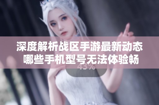 深度解析战区手游最新动态 哪些手机型号无法体验畅快游戏体验