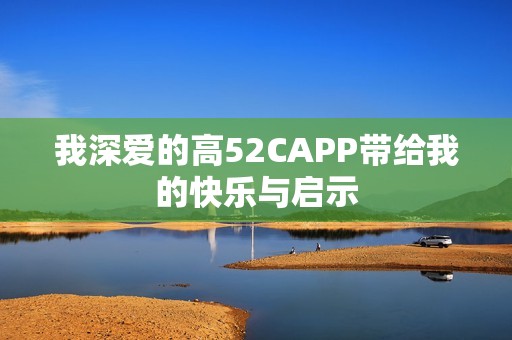 我深爱的高52CAPP带给我的快乐与启示