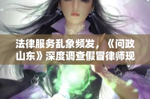 法律服务乱象频发，《问政山东》深度调查假冒律师现象及其背后的利益链