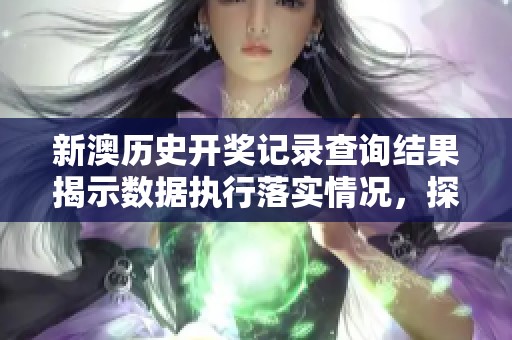 新澳历史开奖记录查询结果揭示数据执行落实情况，探秘背后真实原因与影响分析